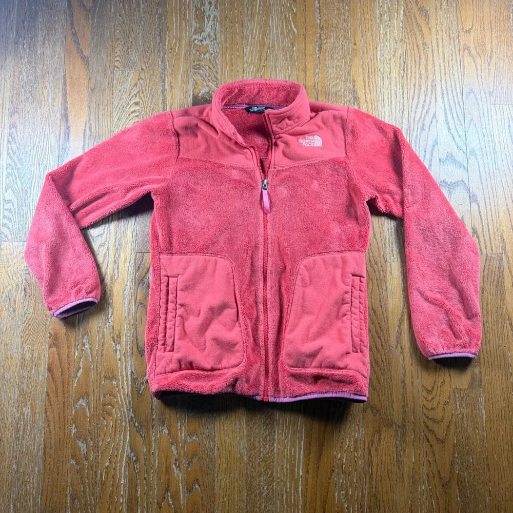 The North Face Girls Osito Fleece Jacket Pink Coral Full Zip XL 18 Gorpcore